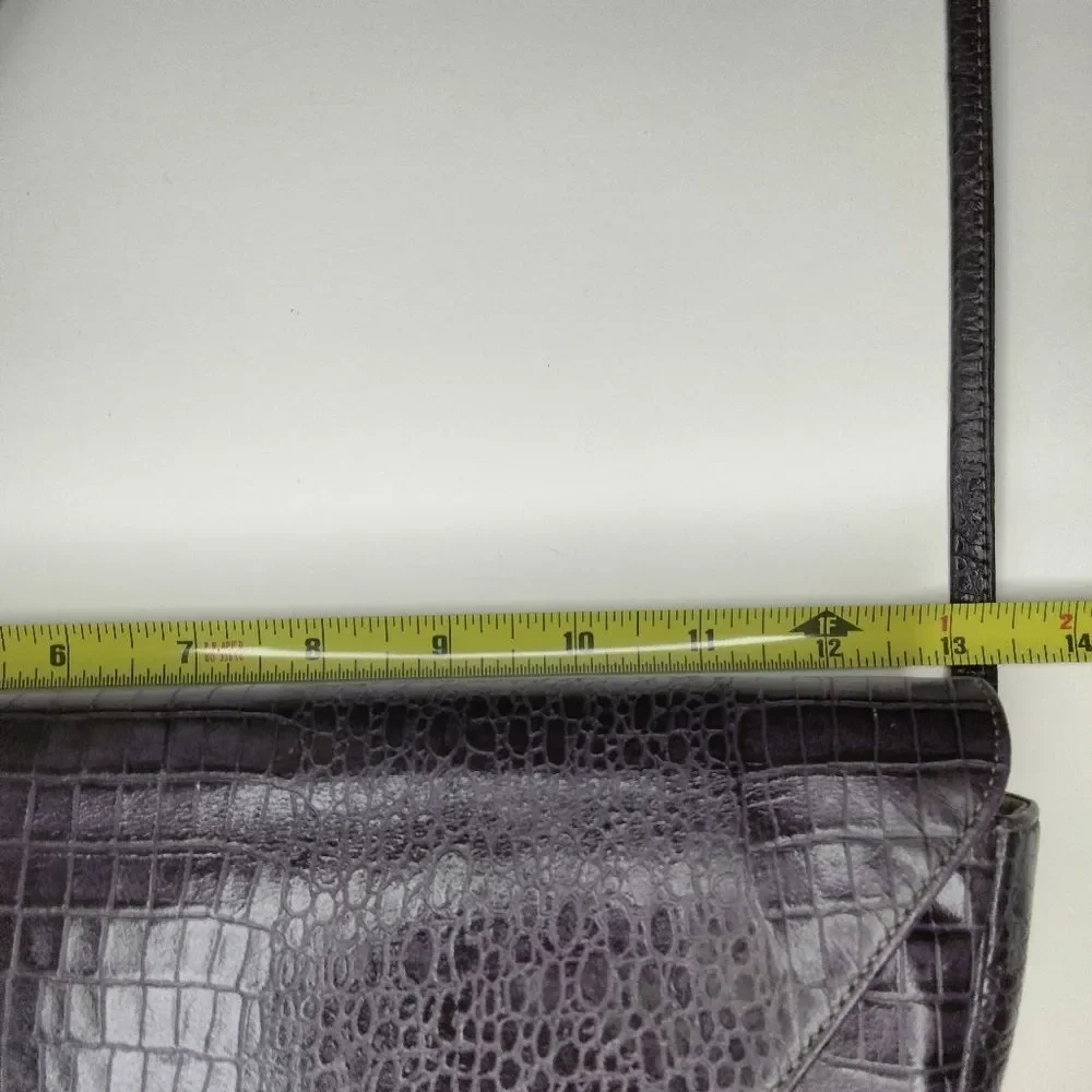 Vintage Robert Bestien Shoulder Bag Crocodile Embossed Pattern Leather Purse